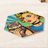 Cartoon Comic Pop Kunst, Dichtung und Musik Untersetzer (angewinkelt)