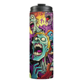 Cartoon Comic Zombies Tumbler Wrap T - Shirt Thermosbecher