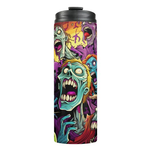 Cartoon Comic Zombies Tumbler Wrap T - Shirt Thermosbecher (Vorderseite)