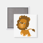 Cartoon Content Lion-Magnet Magnet (Vorderseite/Rückseite)