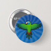 Cartoon Conure/Lorikeet/Papagei Button (Vorne & Hinten)