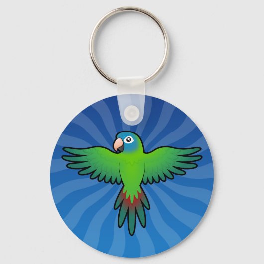 Cartoon Conure / Lorikeet / Parrot Schlüsselanhänger (Vorderseite)