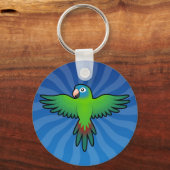 Cartoon Conure / Lorikeet / Parrot Schlüsselanhänger (Vorderseite)