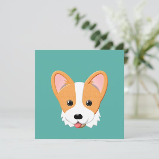 Cartoon Corgi (Stehend Vorderseite)