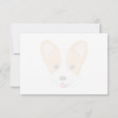 Cartoon Corgi Custom Lined Monogram Mitteilungskarte (Rückseite)