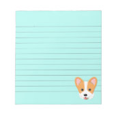 Cartoon Corgi Lined Notizblock (Vorderseite)