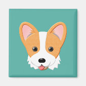 Cartoon Corgi Magnet (Vorne)