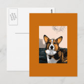 Cartoon Corgi Postkarte (Vorne/Hinten)