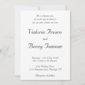 Cartoon Couple Niedlich Wedding Einladung (Rückseite)