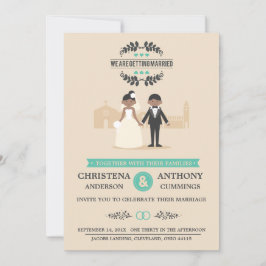 Cartoon Couple Wedding Invitation (LAA) Einladung