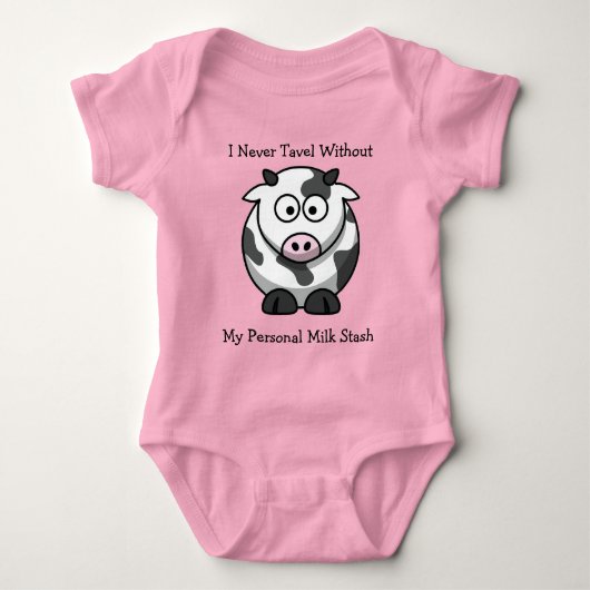 Cartoon Cow Baby T-Shirt Baby Strampler (Vorderseite)