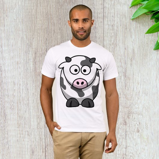 Cartoon Cow Mens T - Shirt