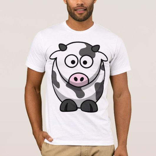 Cartoon Cow Mens T - Shirt (Vorderseite)