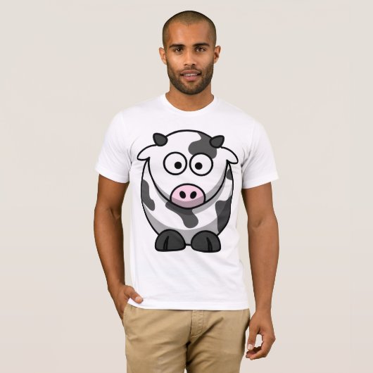 Cartoon Cow Mens T - Shirt (Vorne ganz)