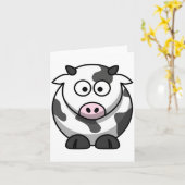 Cartoon Cow Note Cards Karte (Gelbe Blume)