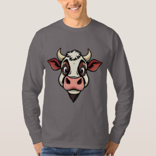 Cartoon Cow Print Design T-Shirt