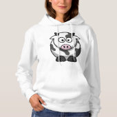 Cartoon Cow Womens Hoodie (Vorderseite)