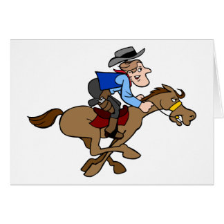 Cartoon Cowboy Gallops Schnelles Pferd