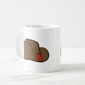 Cartoon Cowboy Hat Kaffeetasse (Vorderseite Links)