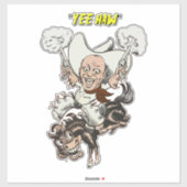 Cartoon Cowboy Schießen Pistolen Reiten Kunst Aufkleber (Blatt)