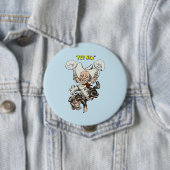 Cartoon Cowboy Schießen Pistolen Reiten Kunst Button (Beispiel)