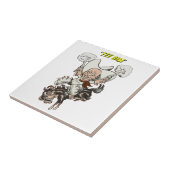 Cartoon Cowboy Schießen Pistolen Reiten Kunst Fliese (Seite)