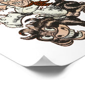 Cartoon Cowboy Schießen Pistolen Reiten Kunst Poster (Ecke)