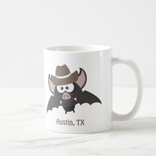 Cartoon-Cowboy-Schläger Austins Texas niedlicher Kaffeetasse (Rechts)