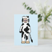 Cartoon Cowgirl oder Cowboy Costume Postkarte (Stehend Vorderseite)