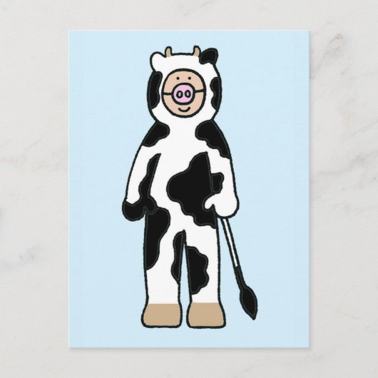 Cartoon Cowgirl oder Cowboy Costume Postkarte (Vorderseite)