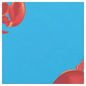 Cartoon Crab Fish Print Pattern Stoff (Nahaufnahme)