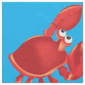 Cartoon Crab Fish Print Pattern Stoff (Nahaufnahme)