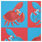 Cartoon Crab Fish Print Pattern Stoff (Muster)
