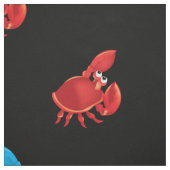 Cartoon Crab Fish Print Pattern Stoff (Muster)