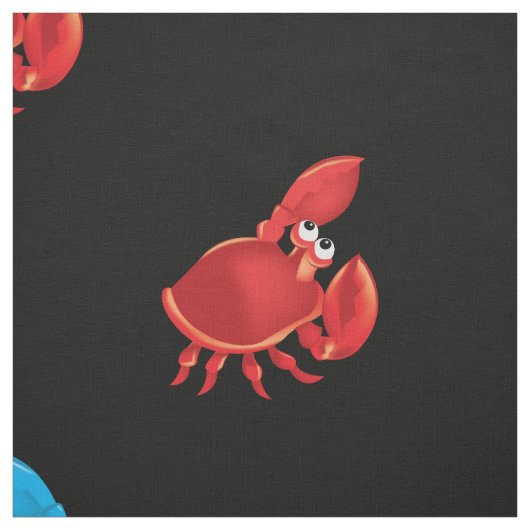 Cartoon Crab Fish Print Pattern Stoff (Muster)