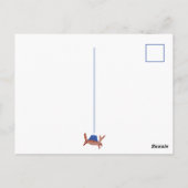 Cartoon Crab Individualisiert Strand Postkarte (Rückseite)