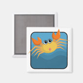Cartoon Crab Magnet (Vorderseite/Rückseite)