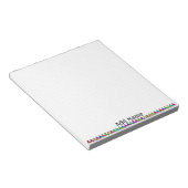 Cartoon Crayon Muster Benutzerdefiniertes Punktgit Notizblock (angewinkelt)