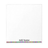 Cartoon Crayon Muster Benutzerdefiniertes Punktgit Notizblock (Vorderseite)