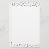 Cartoon Crayon Muster Dekorrahmen Briefpapier (Vorne/Hinten)