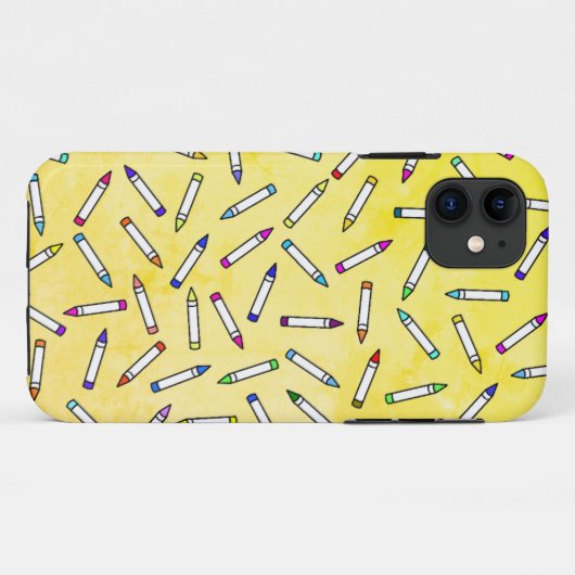 Cartoon Crayon Pattern Case-Mate iPhone Hülle (Rückseite (Horizontal))
