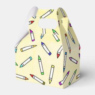 Cartoon Crayon Pattern Geschenkschachtel