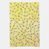 Cartoon Crayon Pattern Geschirrtuch (Vertikal)