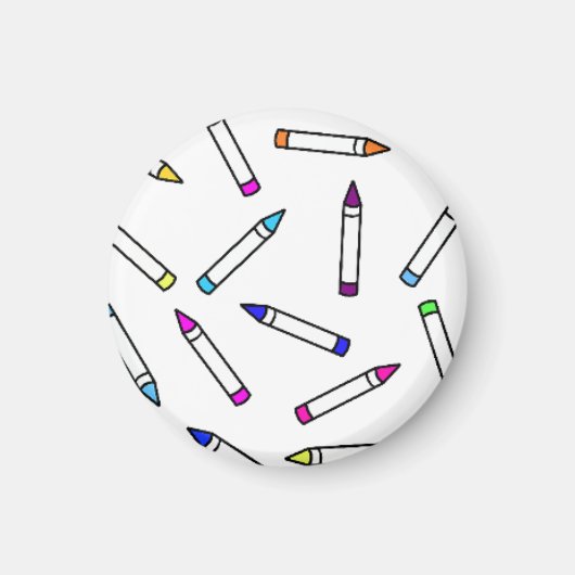 Cartoon Crayon Pattern Magnet (Vorne)