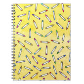 Cartoon Crayon Pattern Notizblock (Vorderseite)