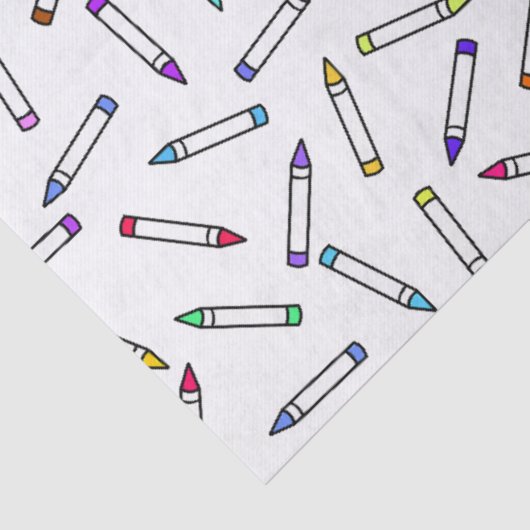 Cartoon Crayon Pattern Seidenpapier (Detail)