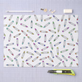 Cartoon Crayon Pattern Seidenpapier (Handwerk)