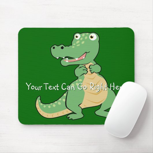 Cartoon Crocodile Mousepad (Mit Mouse)