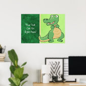 Cartoon Crocodile Poster Print (Heimbüro)