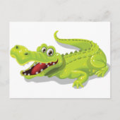 Cartoon Crocodile Postkarte (Vorderseite)